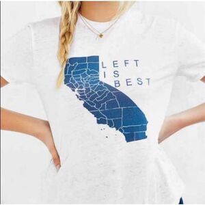 UO Mouchette Graphic California‎ Left is Best Shirt Size L